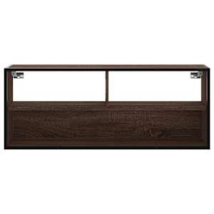 TV skříňka hnědý dub 100 x 31 x 39,5 cm kompozitní dřevo a kov - obrázek 4
