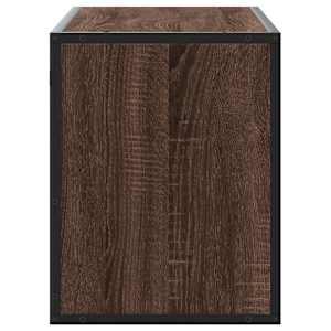 TV skříňka hnědý dub 100 x 31 x 39,5 cm kompozitní dřevo a kov - obrázek 5