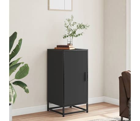 vidaXL Dulap, negru, 35,5x35x76 cm, lemn prelucrat și metal