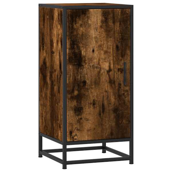 vidaXL puhvetkapp, suitsutatud tamm, 35,5x35x76cm, tehispuit ja metall