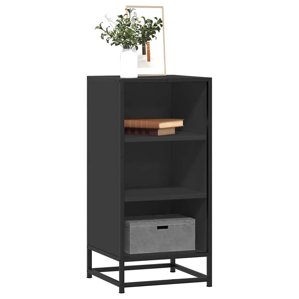 vidaXL Sideboard Schwarz 35,5x35x76 cm Holzwerkstoff und Metall