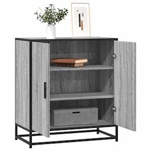 Komoda siva sonoma 68x35x76 cm inženirski les in kovina