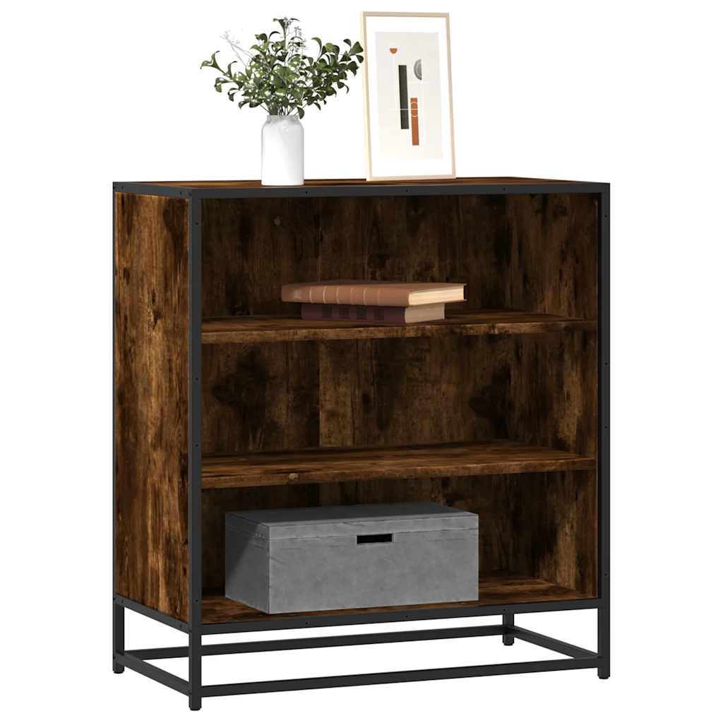 vidaXL Sideboard Räuchereiche 68x35x76 cm Holzwerkstoff und Metall