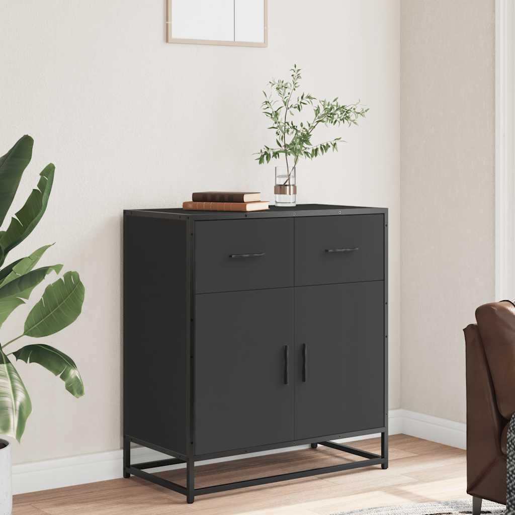 vidaXL Bufetă neagră 68x35x76 cm lemn prelucrat