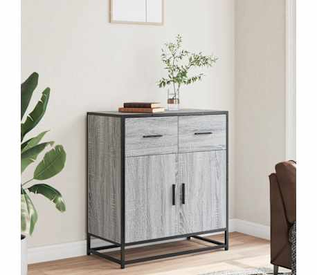 vidaXL Aparador madera ingenier&iacute;a gris sonoma 68x35x76 cm