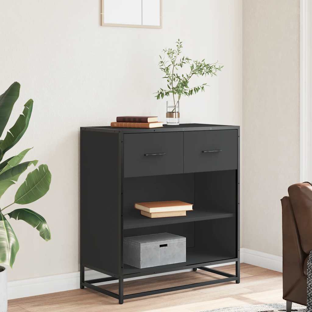 vidaXL Bufetă neagră 68x35x76 cm lemn prelucrat
