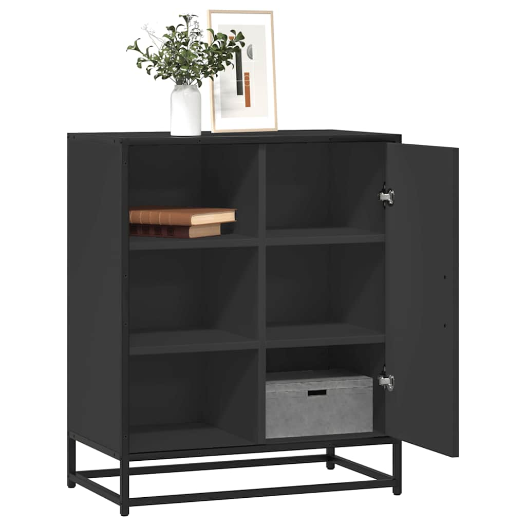 vidaXL Sideboard Schwarz 62x35x76 cm Holzwerkstoff