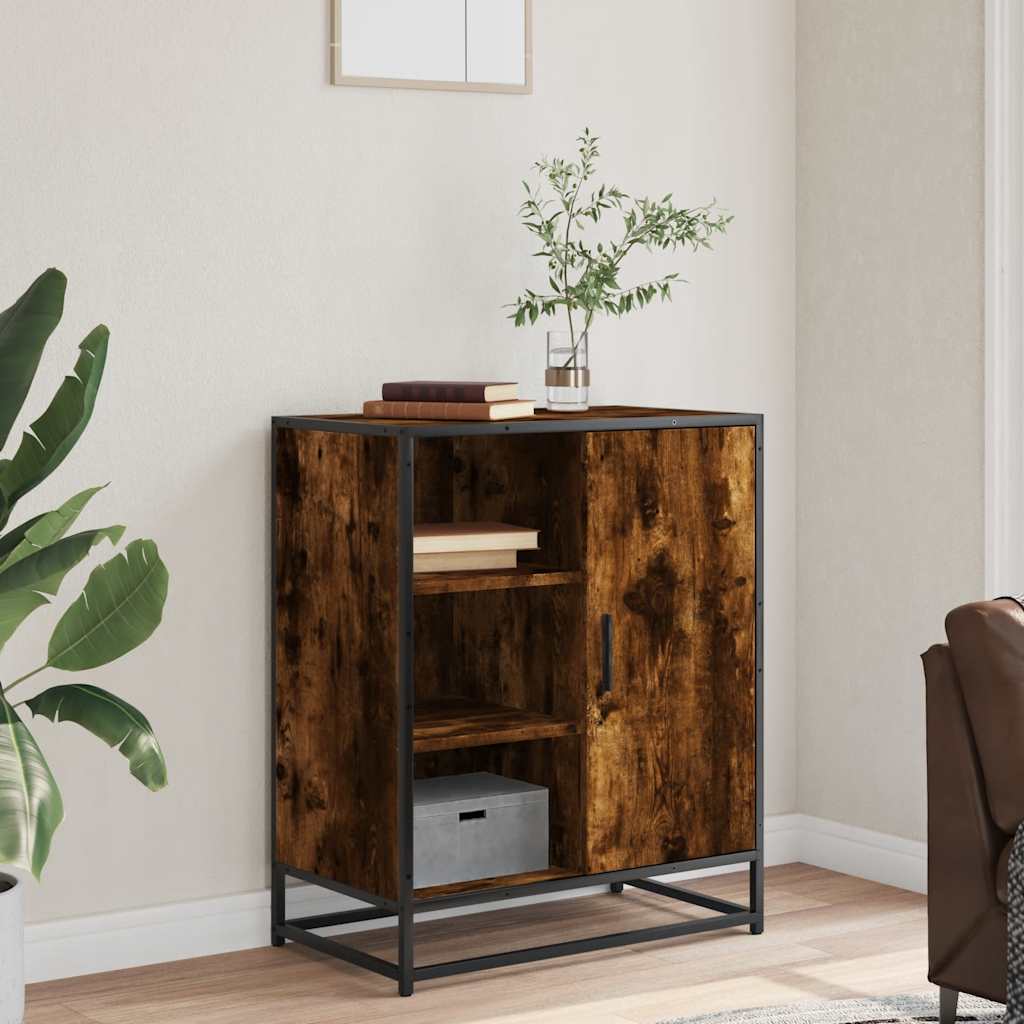 vidaXL Dressoir 62x35x76 cm bewerkt hout gerookt eikenkleurig afbeelding
