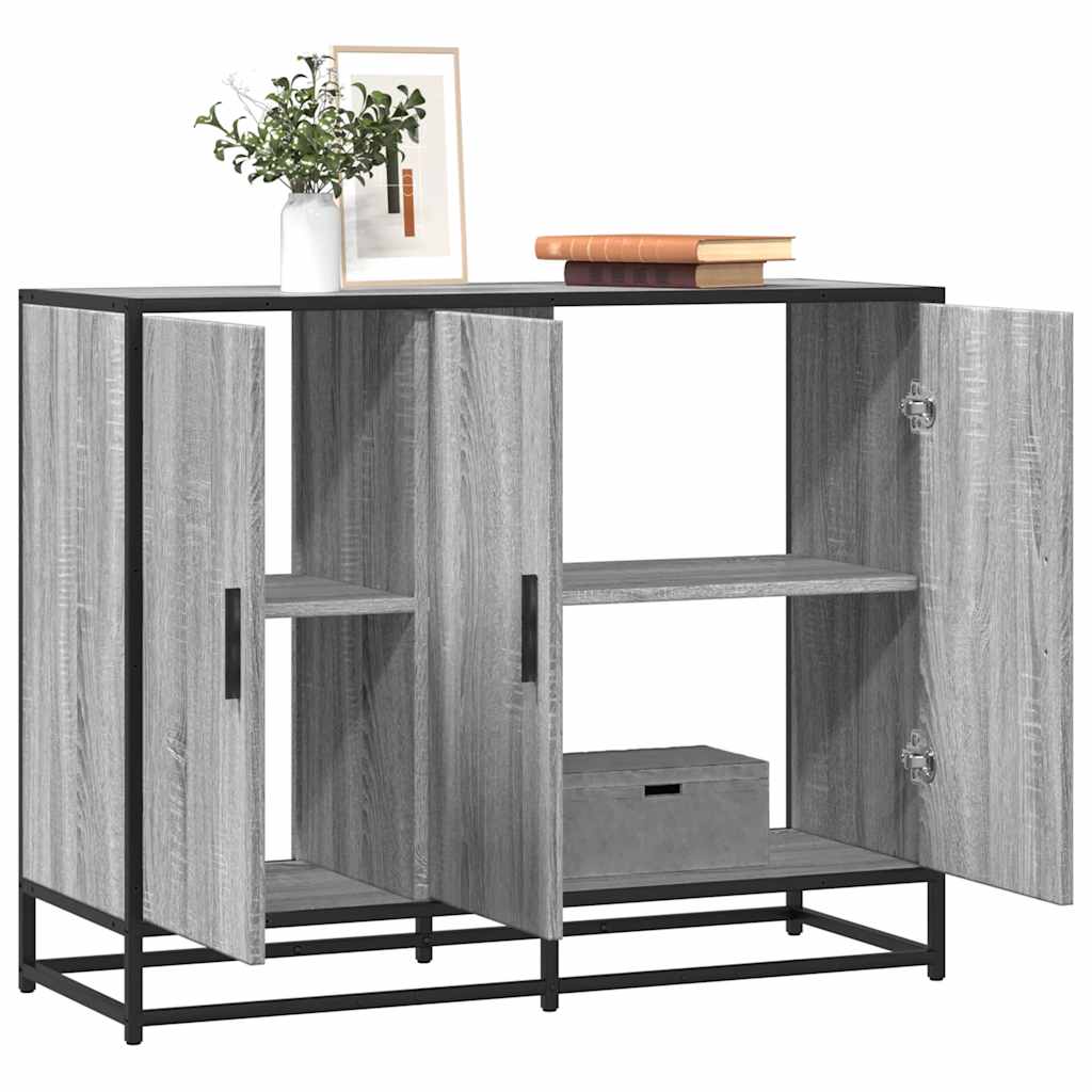 Sideboard Grau Sonoma 94x35x76 cm Holzwerkstoff