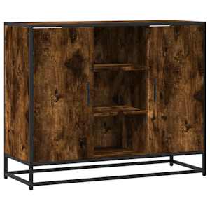 Příborník kouřový dub 92 x 35 x 76 cm kompozitní dřevo - obrázek 2