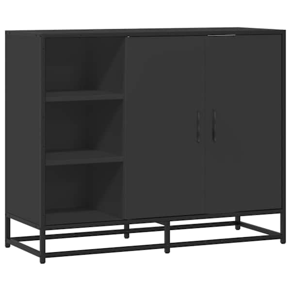 vidaXL puhvetkapp, must, 92x35x76 cm, tehispuit