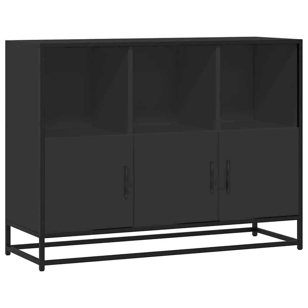 Thumbnail - vidaXL Sideboard Schwarz 100x35x76 cm Holzwerkstoff