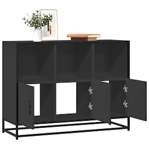 Příborník černý 100x35x76 cm kompozitní dřevo - obrázek 1