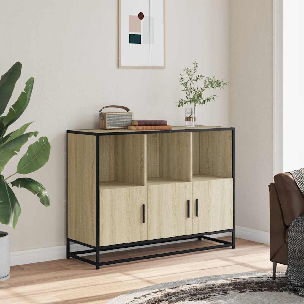 Thumbnail - vidaXL Sideboard Sonoma-Eiche 100x35x76 cm Holzwerkstoff