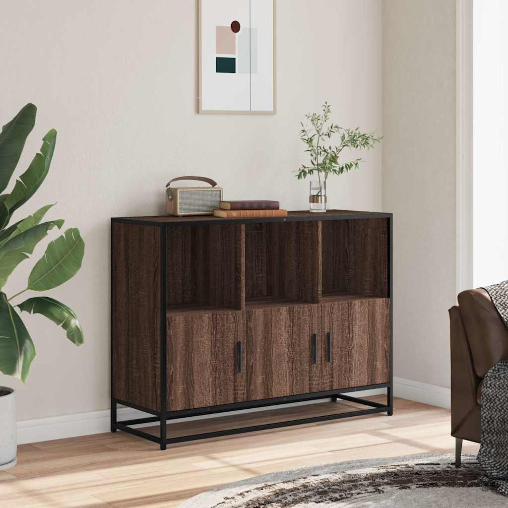 Thumbnail - vidaXL Sideboard Braun Eichen-Optik 100x35x76 cm Holzwerkstoff