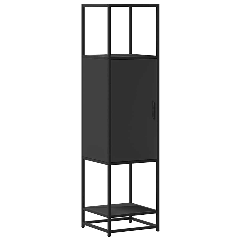 vidaXL Skříň highboard černá 35,5x35x139 cm kompozitní dřevo a kov