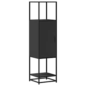 Skříň highboard černá 35,5x35x139 cm kompozitní dřevo a kov - obrázek 2