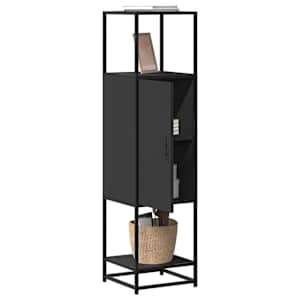 Skříň highboard černá 35,5x35x139 cm kompozitní dřevo a kov - obrázek 1
