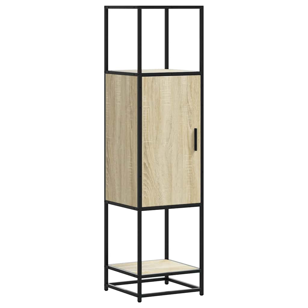 vidaXL Skříň highboard dub sonoma 35,5x35x139 cm kompozit a kov