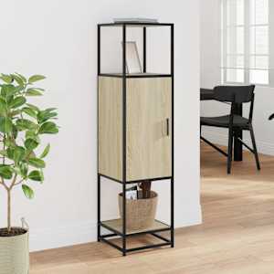 Skříň highboard dub sonoma 35,5x35x139 cm kompozit a kov - obrázek 3