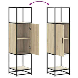 Skříň highboard dub sonoma 35,5x35x139 cm kompozit a kov - obrázek 8