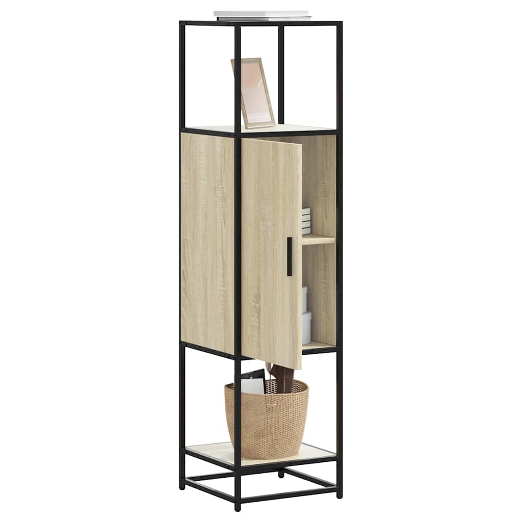 vidaXL Dulapuru Stejar Sonoma 35,5x35x139 cm lemn și metal prelucrat