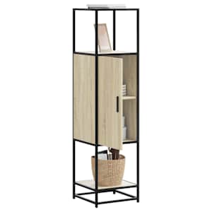 Skříň highboard dub sonoma 35,5x35x139 cm kompozit a kov - obrázek 1