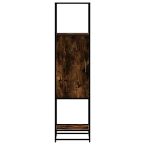 Skříň highboard kouřový dub 35,5x35x139 cm kompozit a kov - obrázek 4