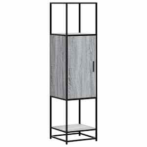 Skříň highboard šedá sonoma 35,5x35x139 cm kompozit a kov - obrázek 2