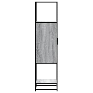 Skříň highboard šedá sonoma 35,5x35x139 cm kompozit a kov - obrázek 6