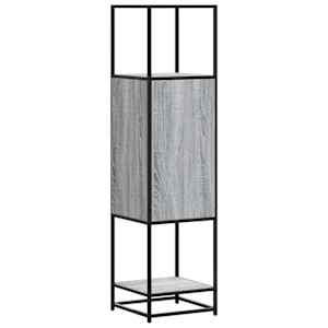 Skříň highboard šedá sonoma 35,5x35x139 cm kompozit a kov - obrázek 7