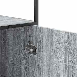 Skříň highboard šedá sonoma 35,5x35x139 cm kompozit a kov - obrázek 9