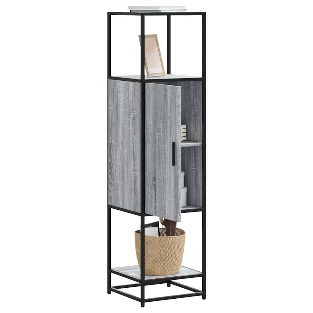 vidaXL Dulap nalt gri Sonoma 35,5x35x139 cm lemn prelucrat