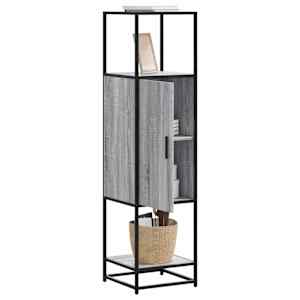 Skříň highboard šedá sonoma 35,5x35x139 cm kompozit a kov - obrázek 1