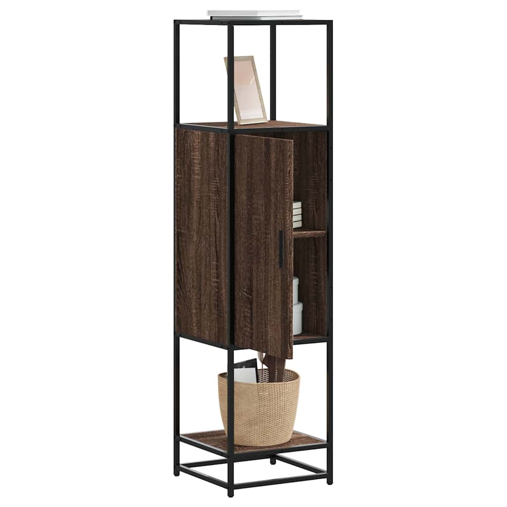 vidaXL Dulapuru stejar maro 35,5x35x139 cm lemn și metal prelucrat