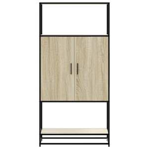 Skříň highboard dub sonoma 68x35x139 cm kompozitní dřevo a kov - obrázek 4