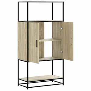 Skříň highboard dub sonoma 68x35x139 cm kompozitní dřevo a kov - obrázek 7