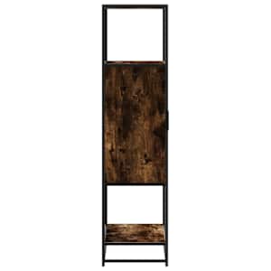 Skříň highboard kouřový dub 68x35x139cm kompozitní dřevo a kov - obrázek 5