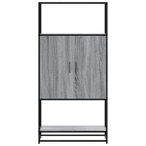 Skříň highboard šedá sonoma 68x35x139cm kompozitní dřevo a kov - obrázek 4