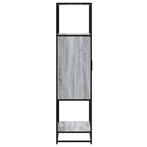Skříň highboard šedá sonoma 68x35x139cm kompozitní dřevo a kov - obrázek 5