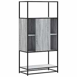 Skříň highboard šedá sonoma 68x35x139cm kompozitní dřevo a kov - obrázek 6