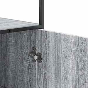 Skříň highboard šedá sonoma 68x35x139cm kompozitní dřevo a kov - obrázek 8