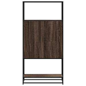 Skříň highboard hnědý dub 68x35x139cm kompozitní dřevo a kov - obrázek 4
