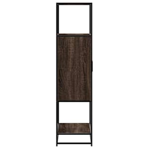 Skříň highboard hnědý dub 68x35x139cm kompozitní dřevo a kov - obrázek 5