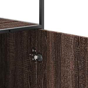 Skříň highboard hnědý dub 68x35x139cm kompozitní dřevo a kov - obrázek 8