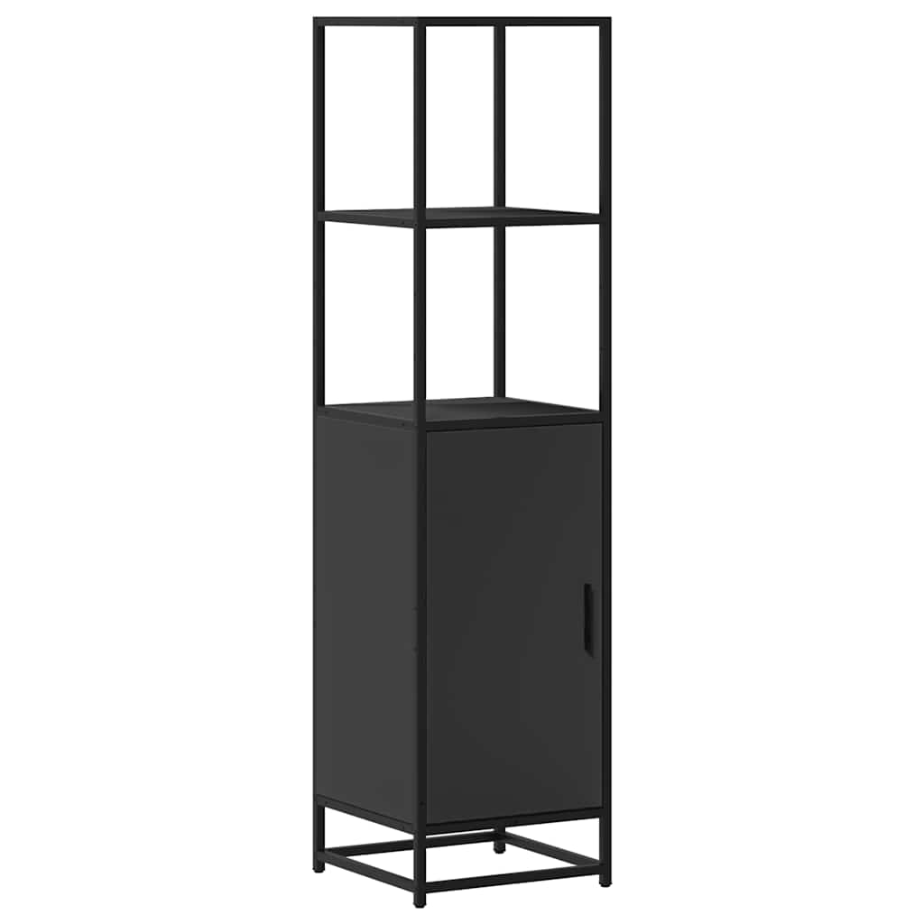 vidaXL Skříň highboard černá 35,5x35x139 cm kompozitní dřevo a kov