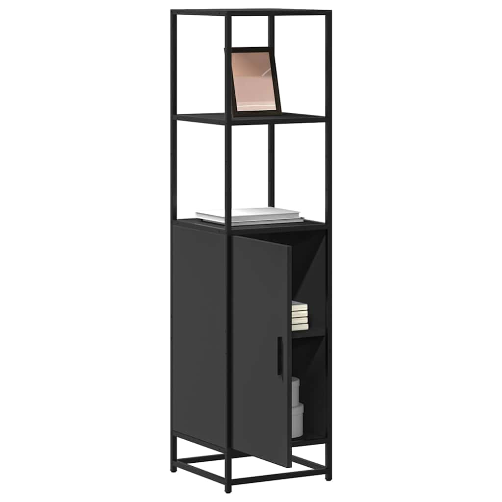 vidaXL Highboard Schwarz 35,5x35x139 cm Holzwerkstoff und Metall