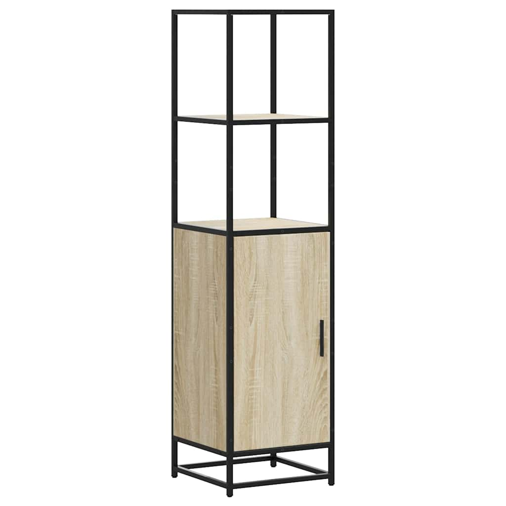 vidaXL Skříň highboard dub sonoma 35,5x35x139 cm kompozit a kov