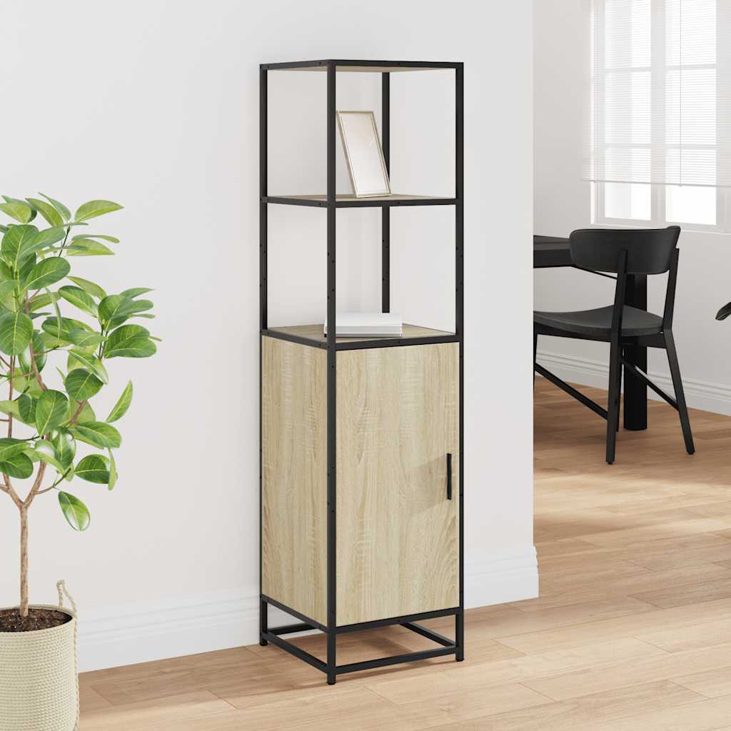 Thumbnail - vidaXL Highboard Sonoma-Eiche 35,5x35x139 cm Holzwerkstoff Metall