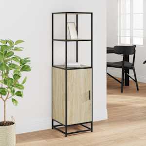 Skříň highboard dub sonoma 35,5x35x139 cm kompozit a kov - obrázek 3
